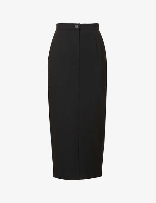 Erik high-waisted wool midi...