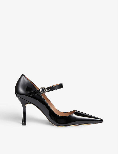 Camille pointed-toe leather...