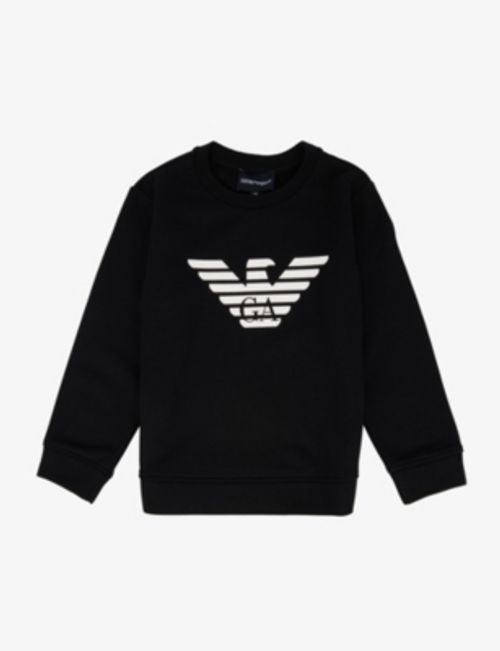 Modal-blend sweatshirt with logo print