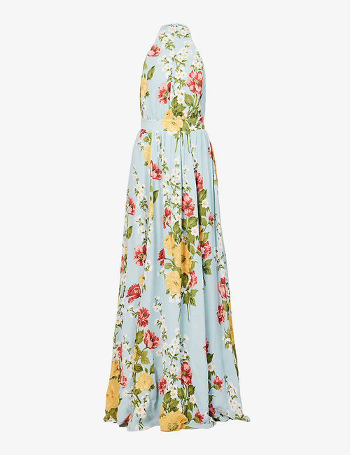 Andee floral-print crepe maxi...