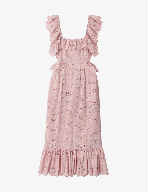 Paola embroidered cotton maxi...