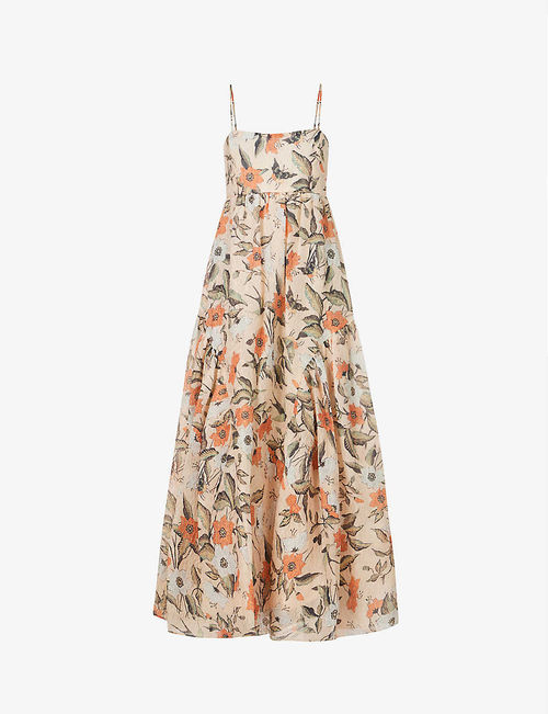 Astrid floral-print woven...