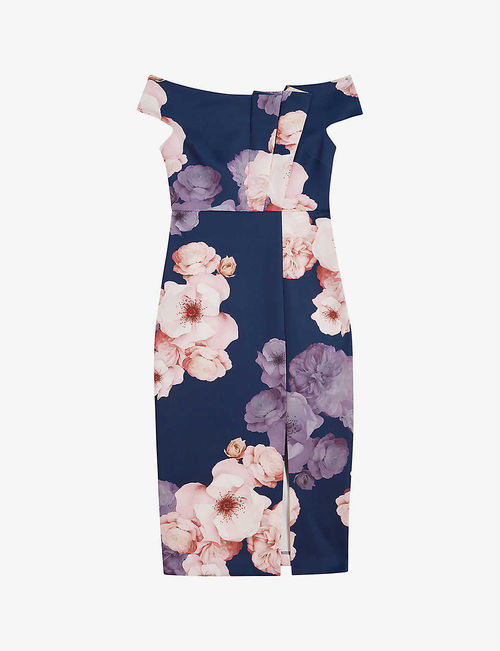 Lovez floral-print Bardot...