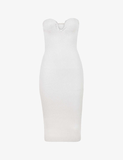 Oriana ribbed knitted midi...