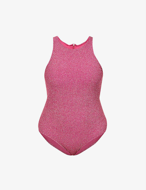 Sparkle racerneck swimsuit