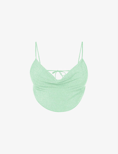 Cowl-neck bikini top