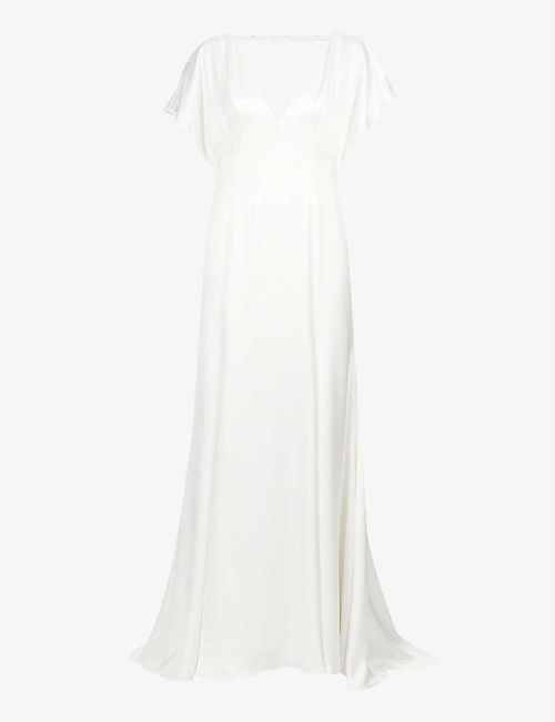 Beale V-neck satin gown