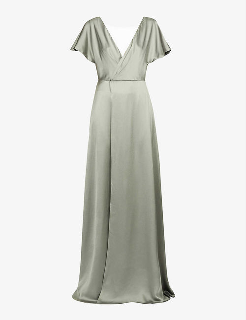 Raya V-neck satin gown