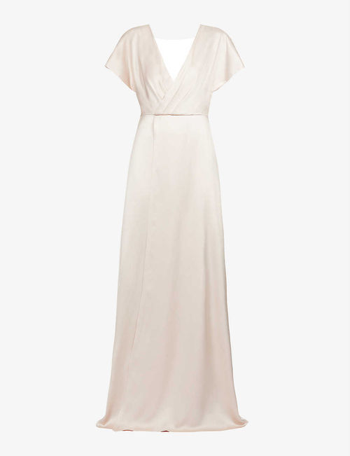 Raya V-neck satin gown