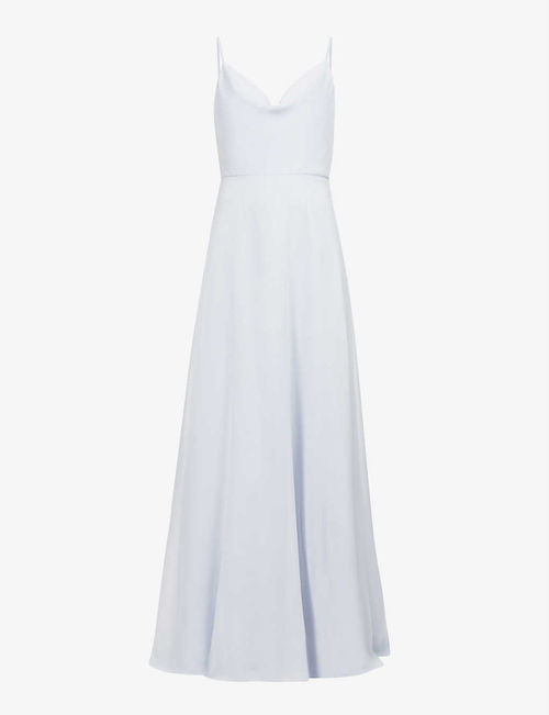 Colby cowl-neck chiffon gown