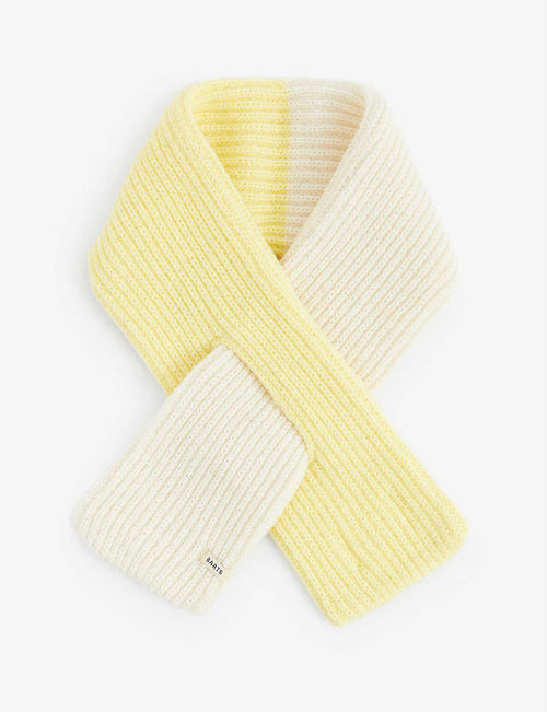 Milo two-tone knitted scarf