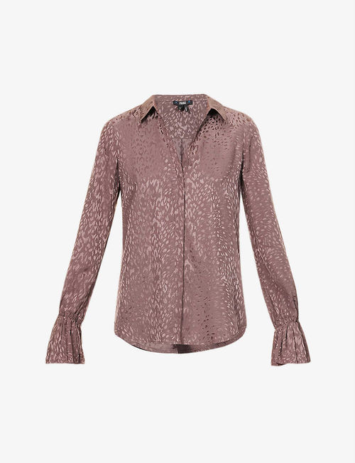 Abriana jacquard silk shirt