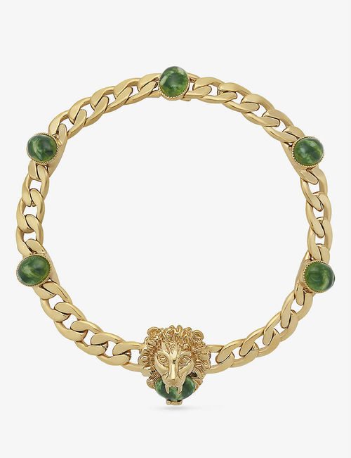 Lion Head brass choker...