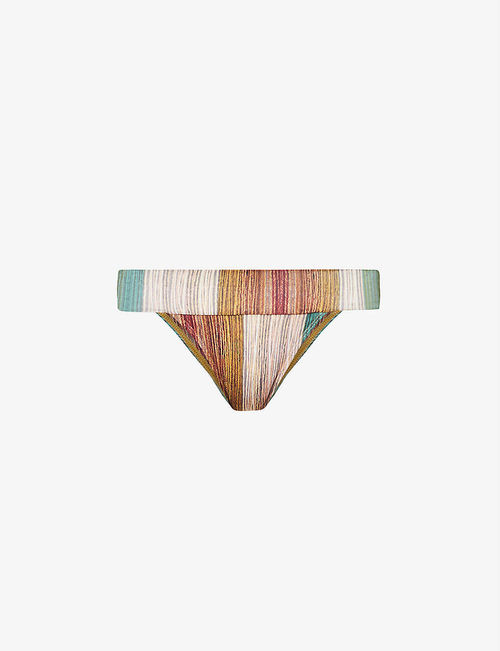 Marge striped bikini bottoms