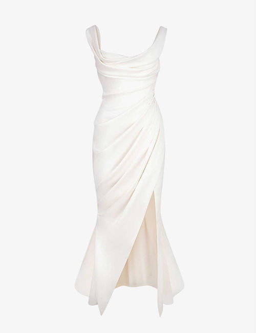 Delphine sleeveless satin...