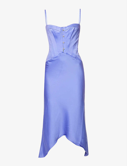 Imogen corset satin midi dress