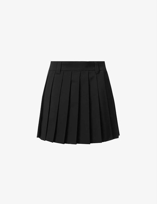 Tela pleated wool-blend mini...