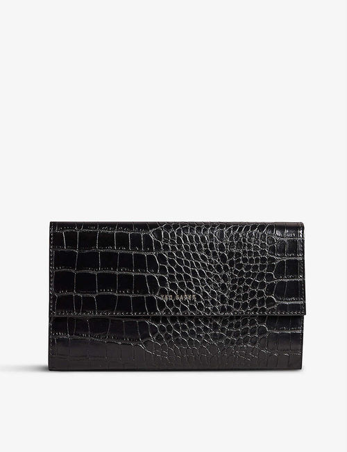 Travelz croc-embossed...