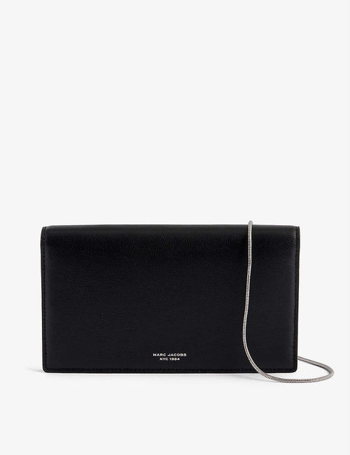 Logo-print leather wallet on...