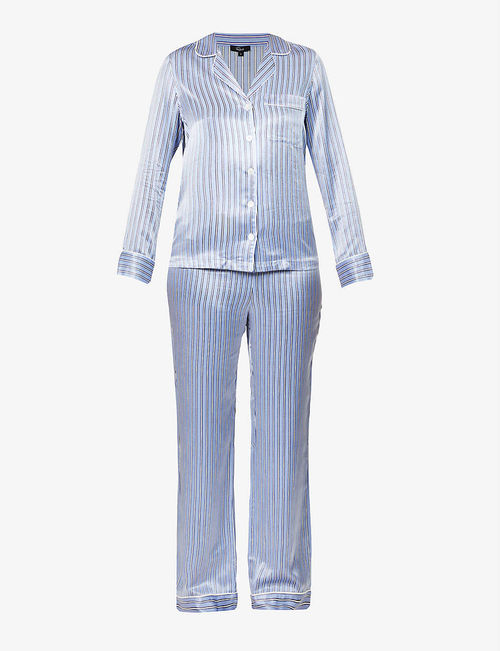 Alba striped satin pyjama set