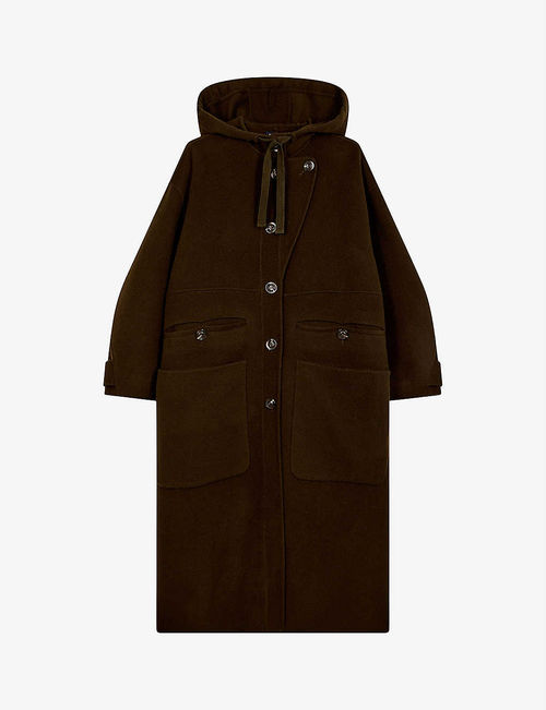 Raoul hooded wool-blend coat