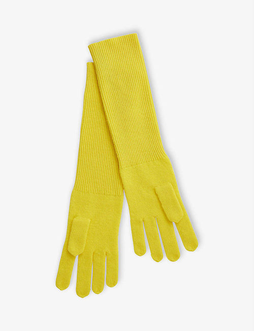 Sol long wool gloves