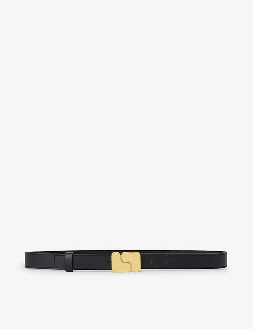 Ninon logo-buckle leather belt