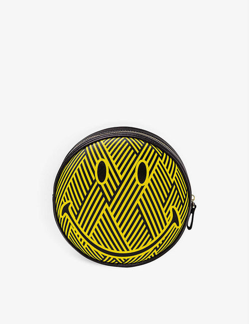 Smiley Zigzag faux-leather...