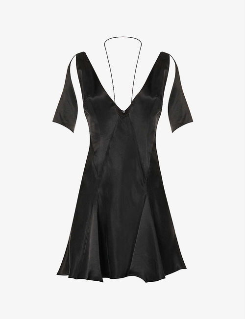 Tauri v-neck woven mini dress