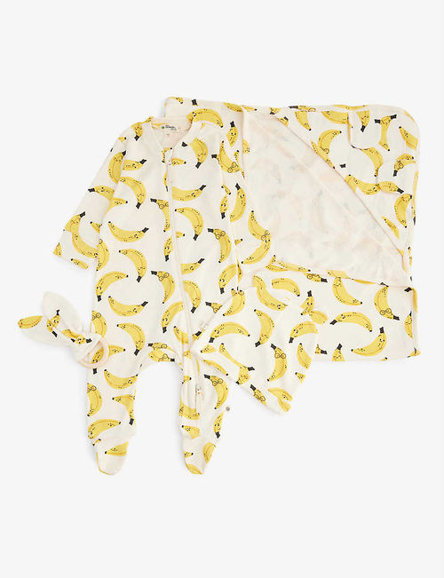 Banana-print four-piece...