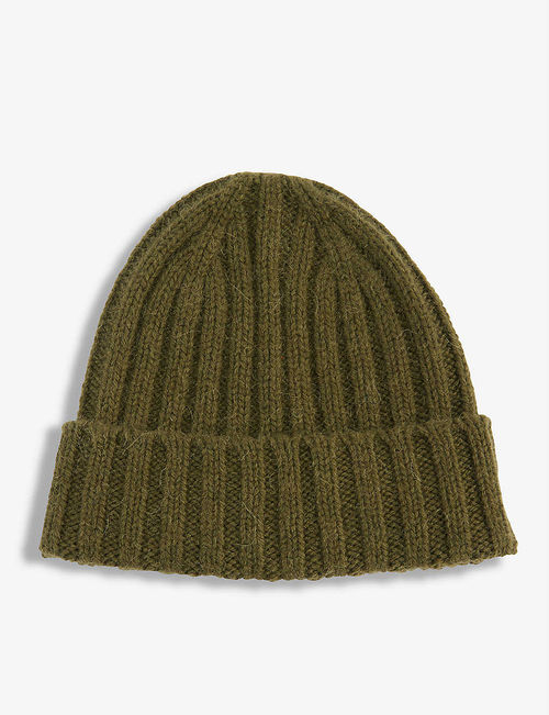 Ribbed alpaca-wool beanie