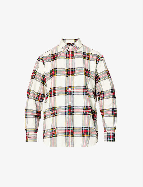 Checked relaxed-fit cotton...