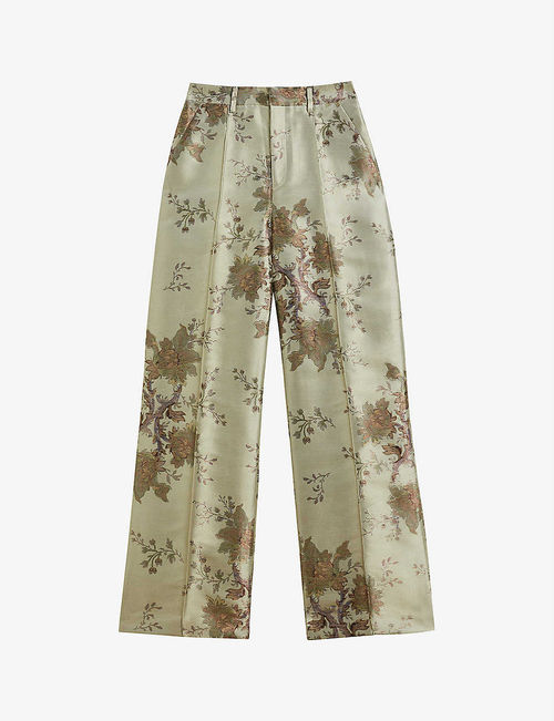 Charlow floral-print wide-leg...