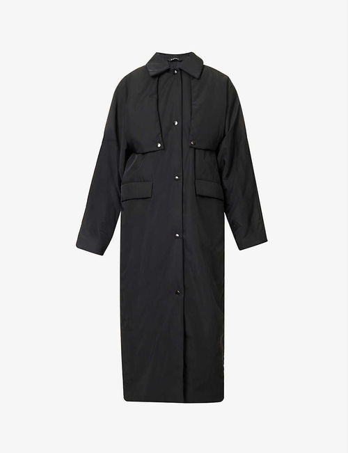 Padded flap-pocket cotton coat