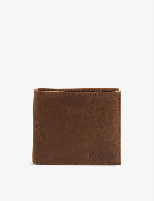 Logo-embossed leather wallet