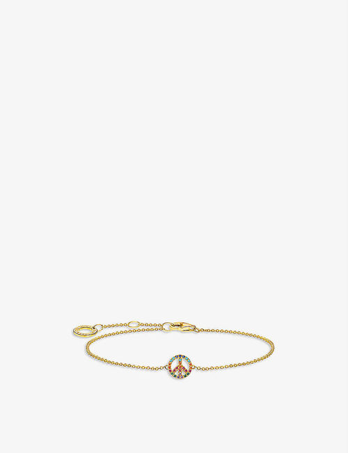 Peace 18ct yellow gold-plated...