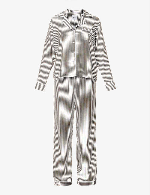 Clara stripe woven pyjamas