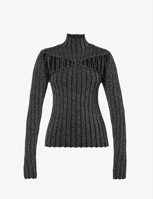 Skivvy cut-out knitted top