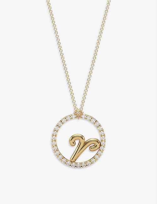 Aries Zodiac 18ct yellow-gold...