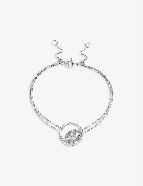 Cancer Zodiac 18ct white-gold...