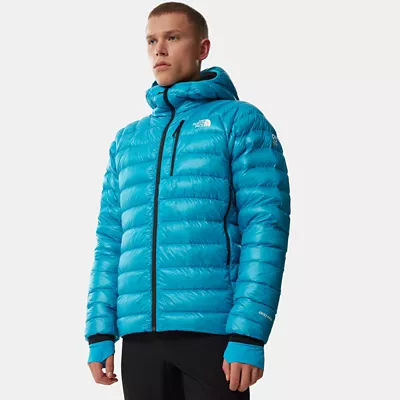 The North Face Men's Summit Hooded Down Jacket Meridian Blue Size