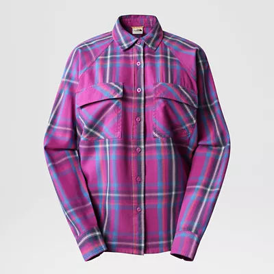 The North Face Women's Set Up Camp Flannel Shirt Purple Cactus