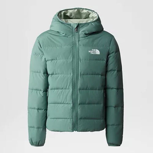 The North Face Reversible North Down Hooded Jacket Girls Fawn Grey L