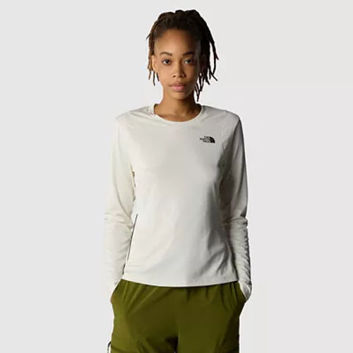 The North Face Women's Packable Long-sleeve T-shirt White Dune Size S