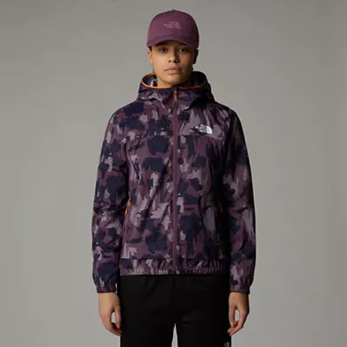 The North Face Women's Mountain Athletics Printed Wind Track Jacket Midnight Mauve Painted Mountains Print Size L