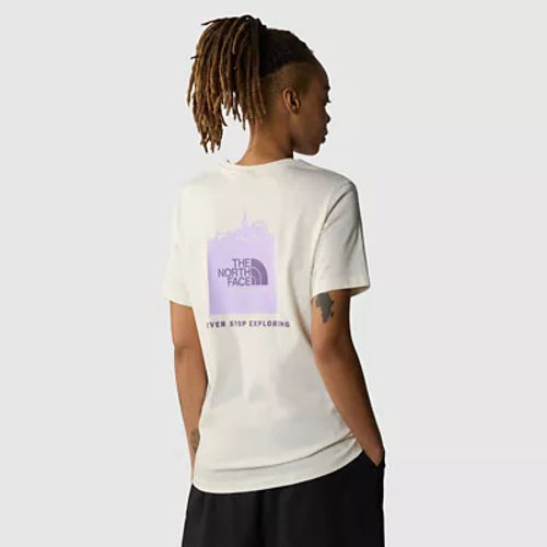 The North Face Women's Uk Redbox T-shirt White Dune-lite Lilac Size S