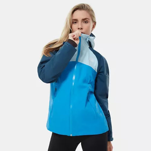 The North Face Women's Stratos Hooded Jacket Clear Lake Blue/blue Wing  Teal/angel Falls Blue Size XS | Compare | Brent Cross