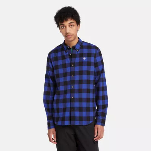 Timberland Mascoma River Long-sleeve Check Shirt For Men In Blue Blue, Size XXL