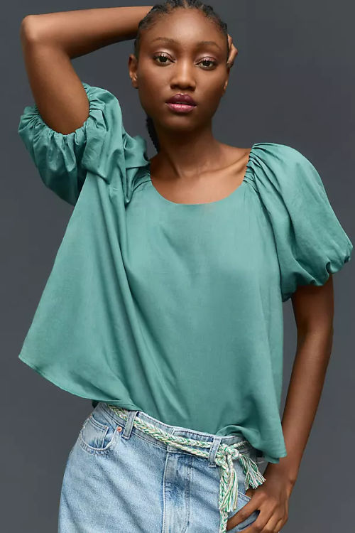 Maeve Puff-Sleeve Blouse