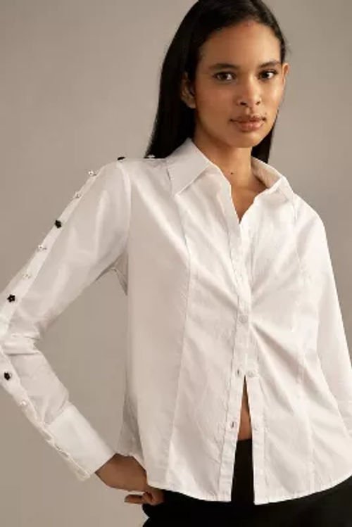 Maeve Button-Sleeve Shirt